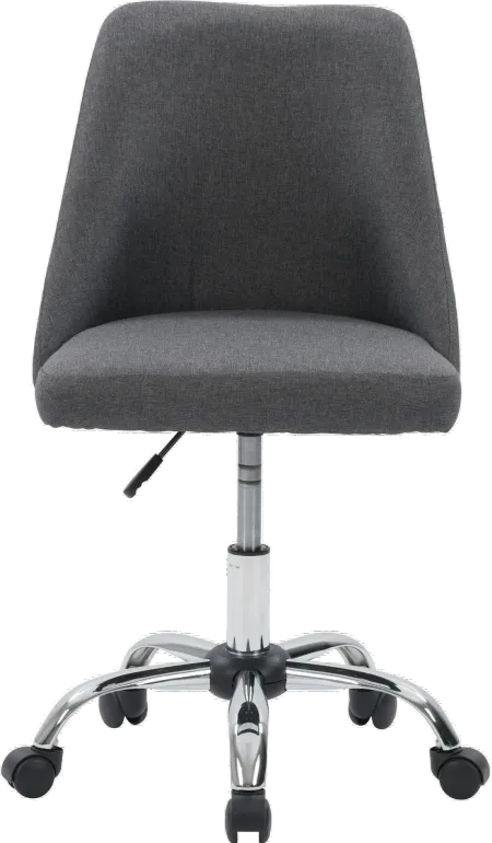 Marlowe Dark Gray Upholstered Armless Office Chair