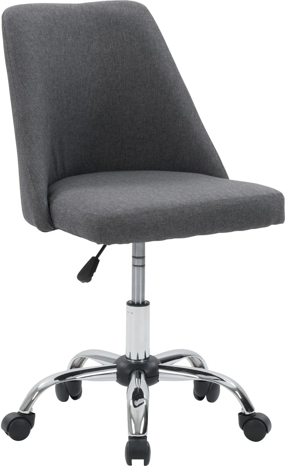 Marlowe Dark Gray Upholstered Armless Office Chair