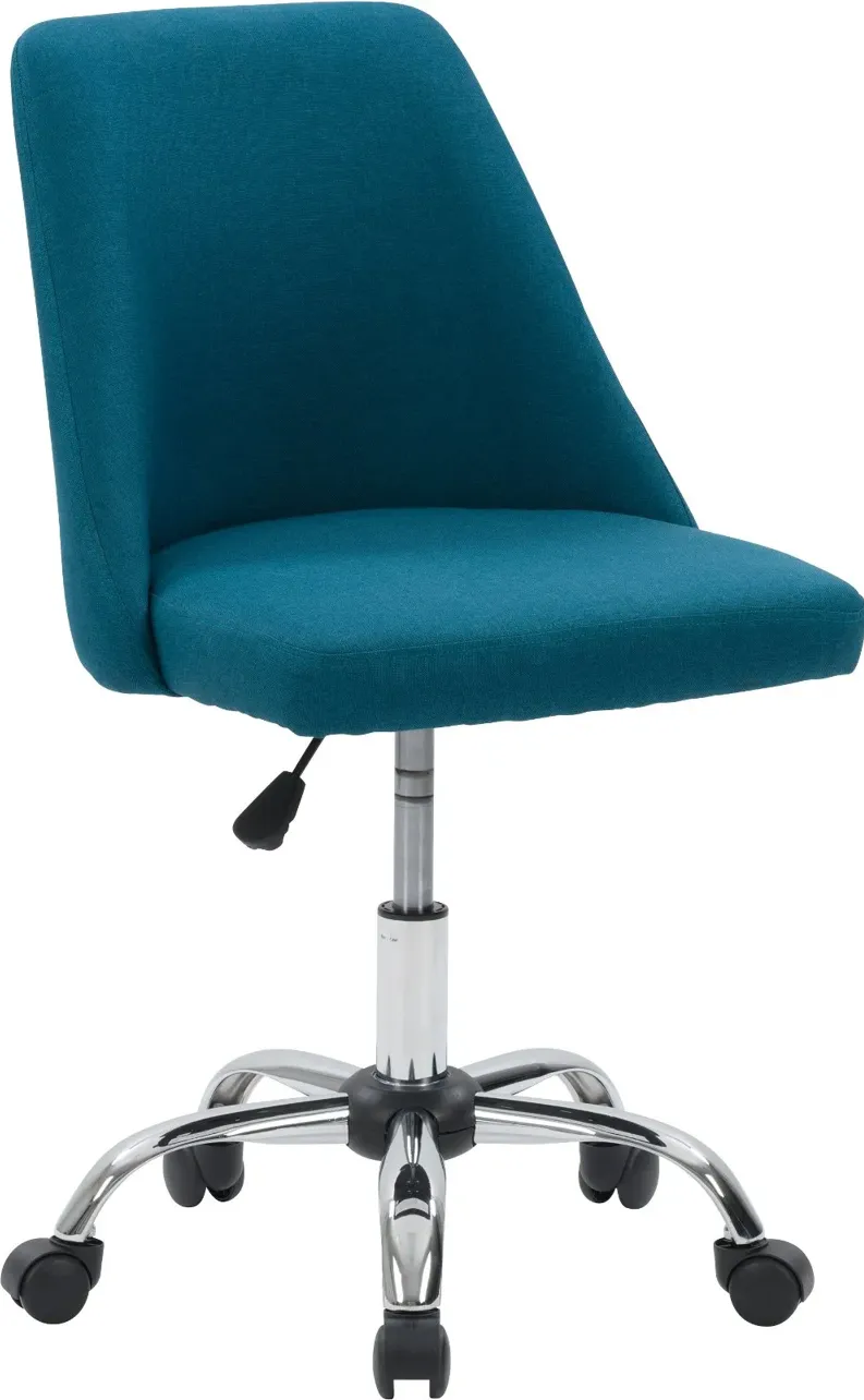 Marlowe Blue Upholstered Armless Office Chair