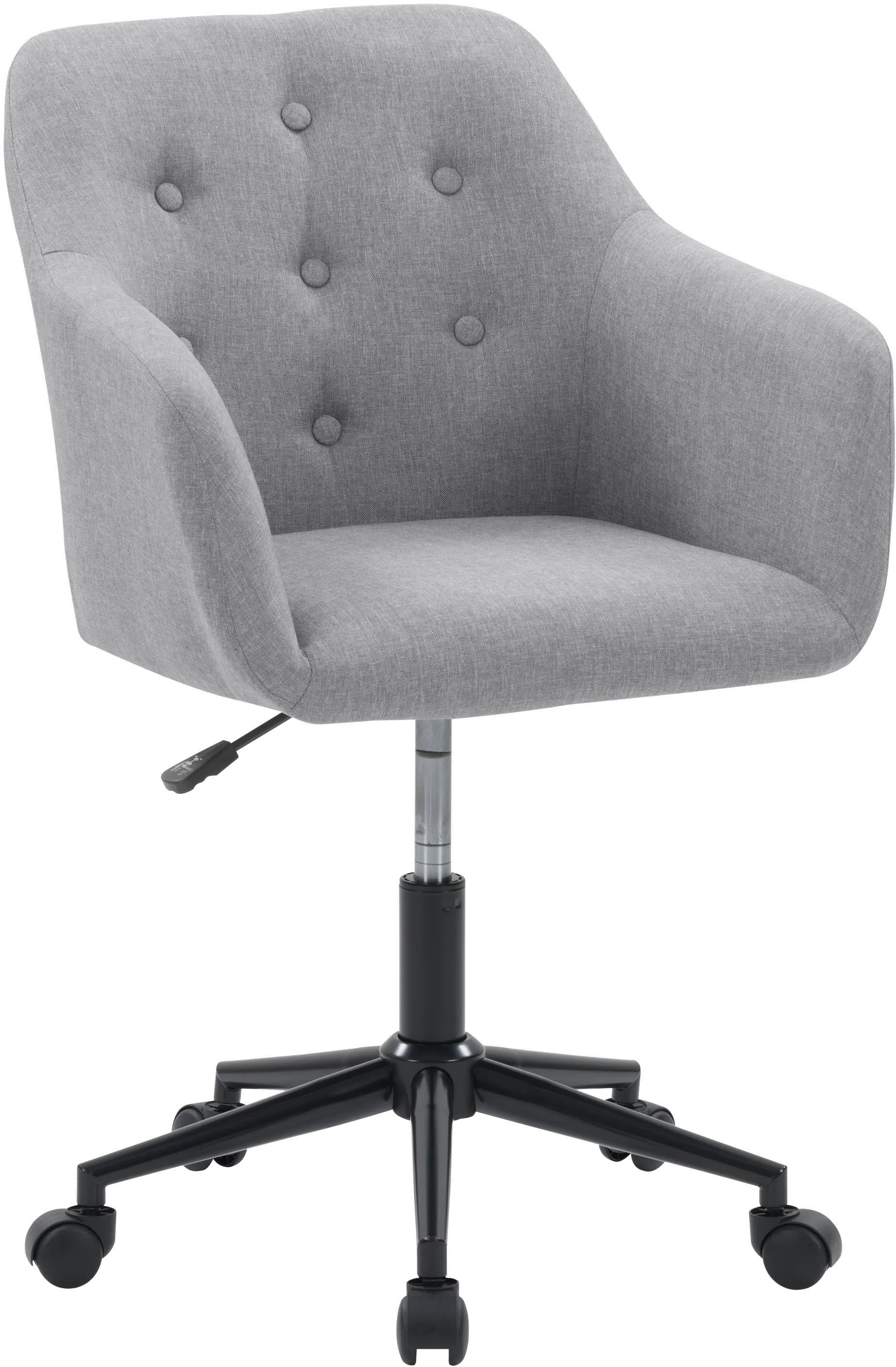 Marlowe Light Gray Button Tufted Office Chair