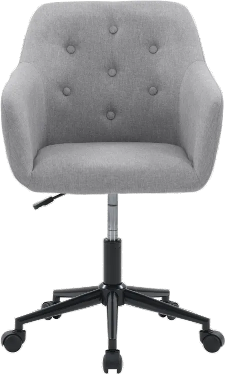Marlowe Light Gray Button Tufted Office Chair