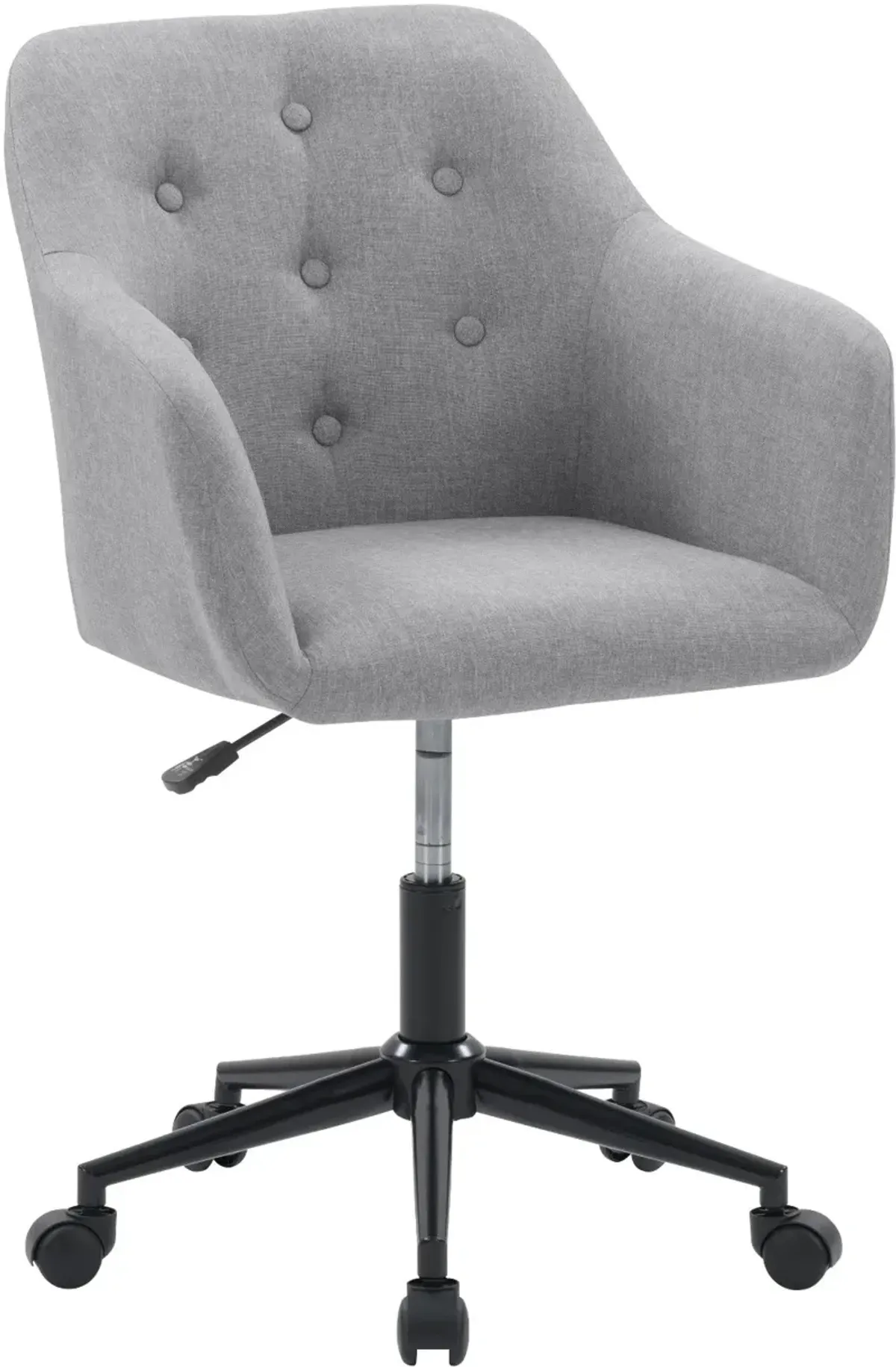 Marlowe Light Gray Button Tufted Office Chair