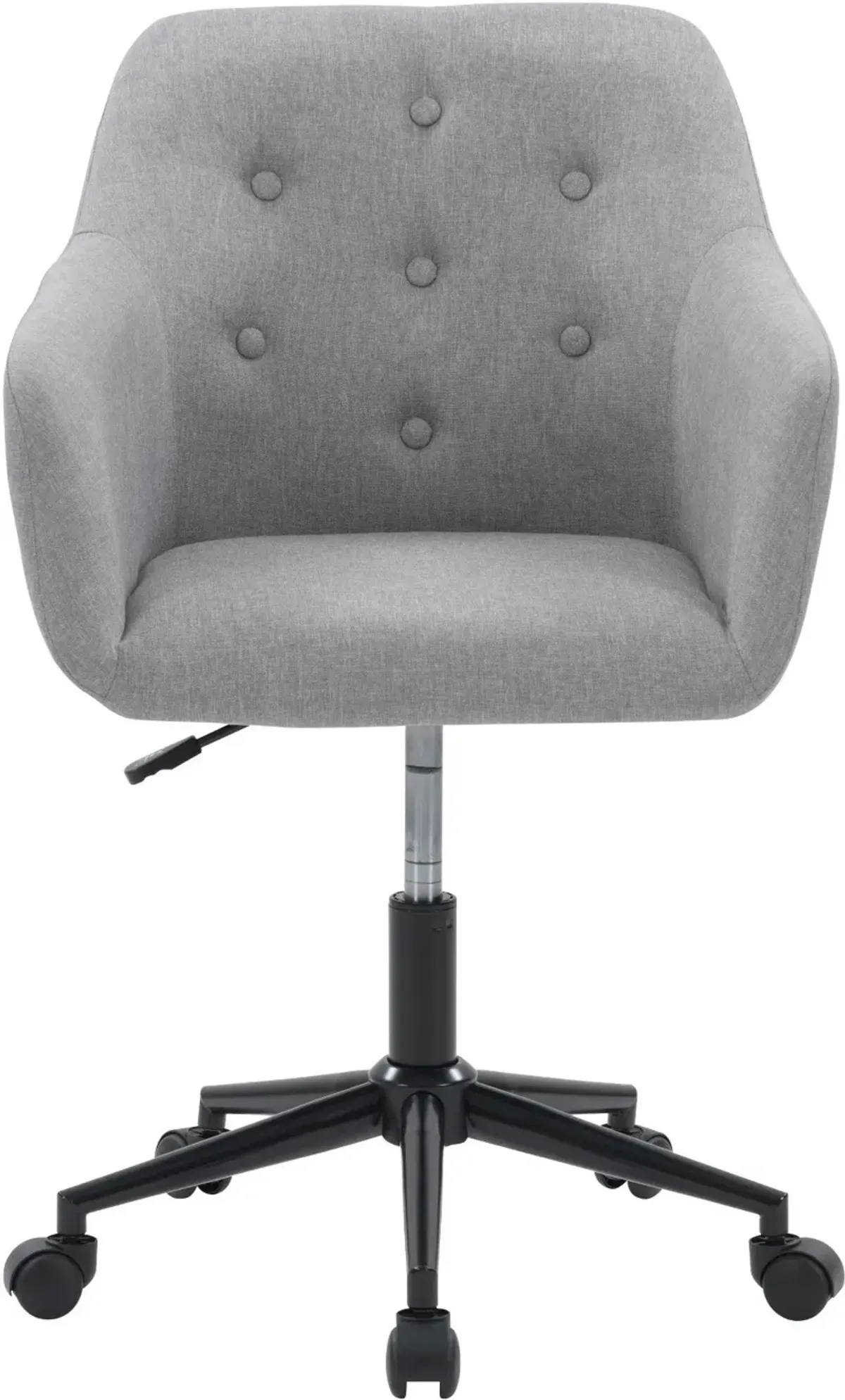 Marlowe Light Gray Button Tufted Office Chair