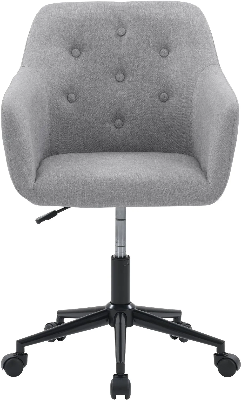 Marlowe Light Gray Button Tufted Office Chair