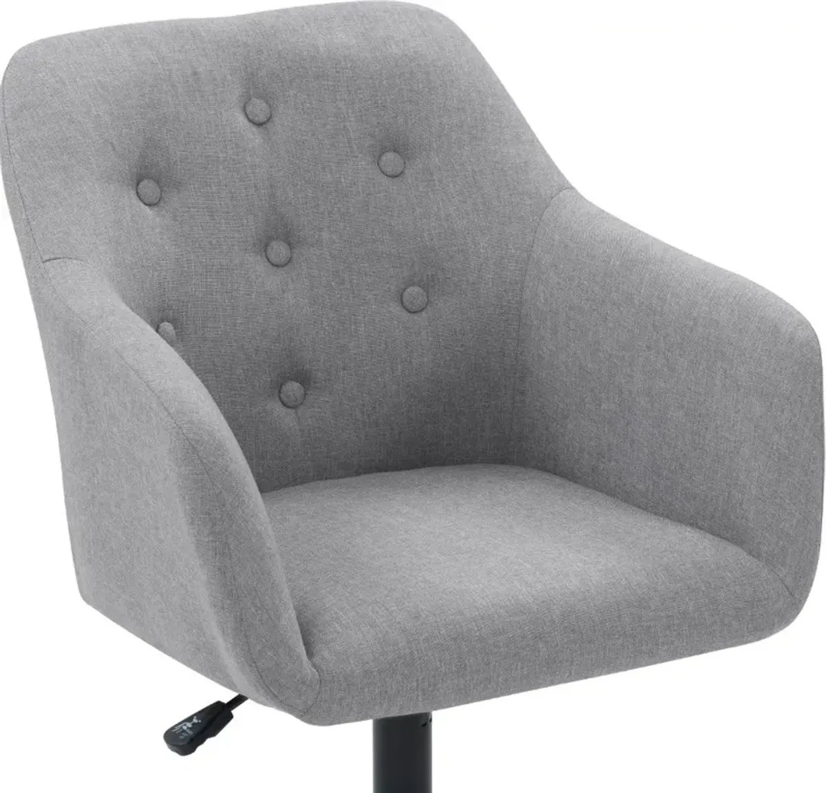 Marlowe Light Gray Button Tufted Office Chair