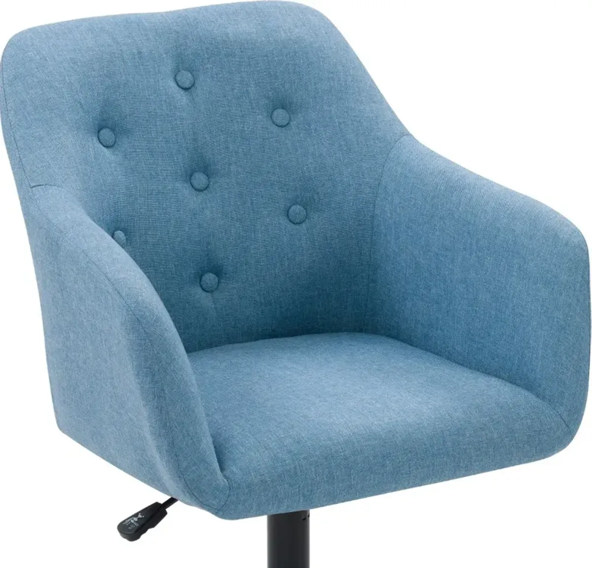 Marlowe Light Blue Button Tufted Office Chair