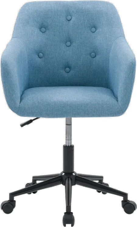 Marlowe Light Blue Button Tufted Office Chair