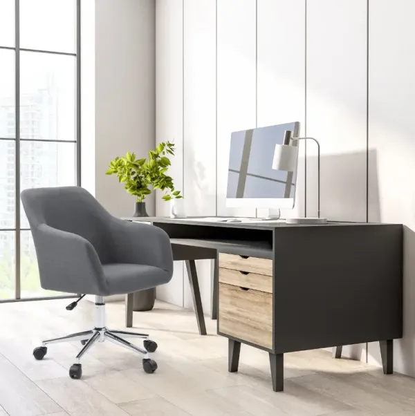 Marlowe Gray and Chrome Office Chair
