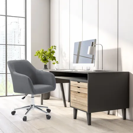 Marlowe Gray and Chrome Office Chair