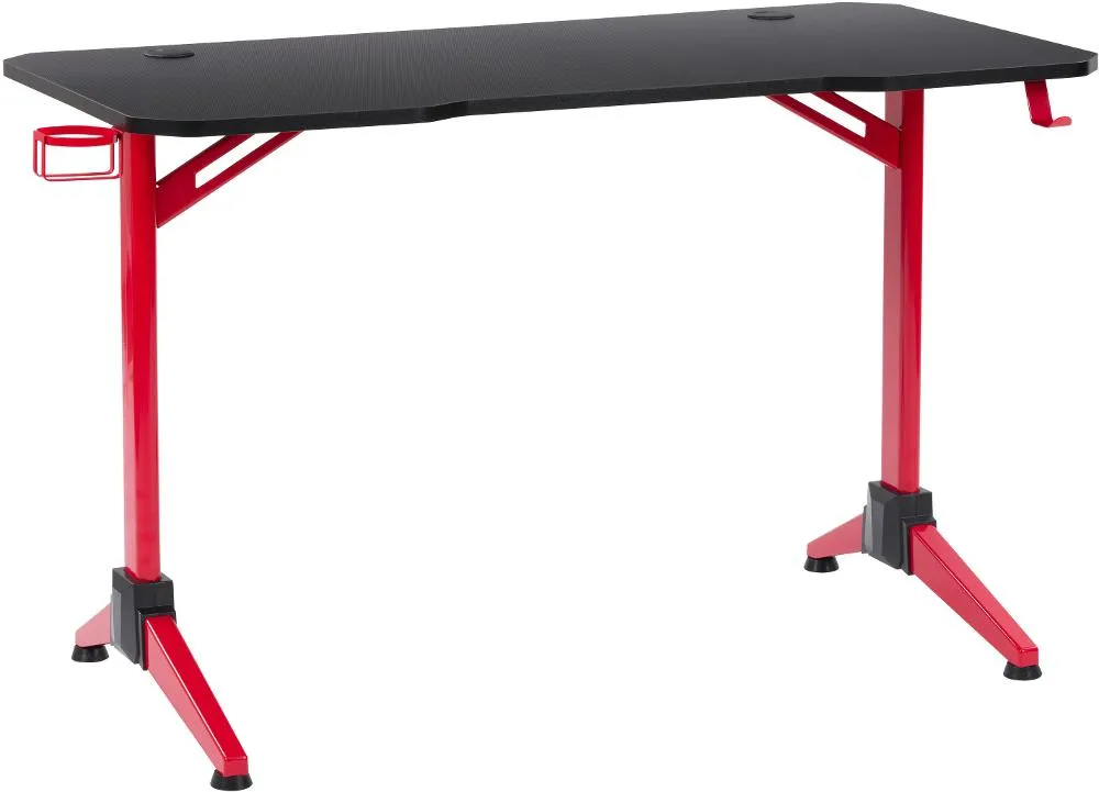 Conqueror Black and Red Gaming Desk