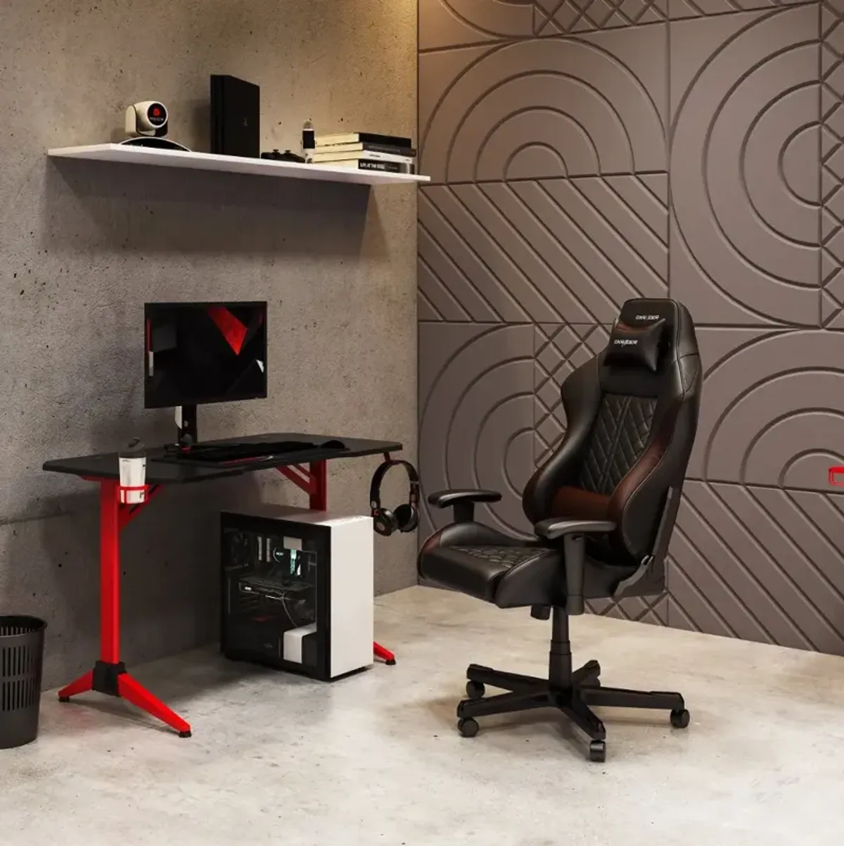 Conqueror Black and Red Gaming Desk