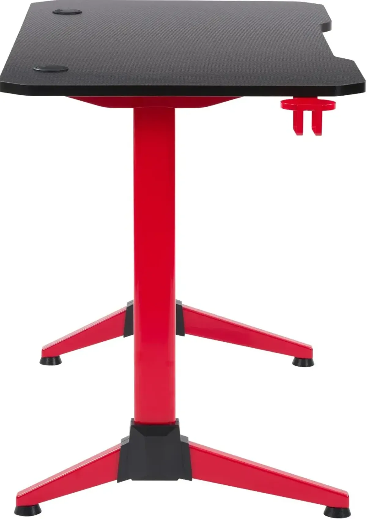 Conqueror Black and Red Gaming Desk with LED Lights