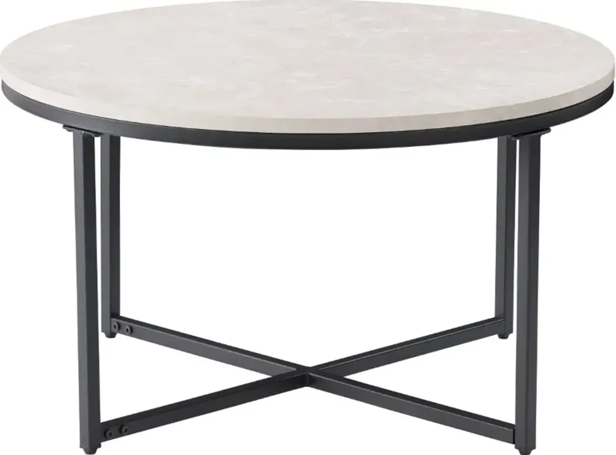 Ayla Gray Marble Coffee Table