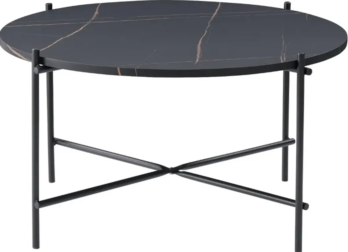 Ayla Black Marble Coffee Table