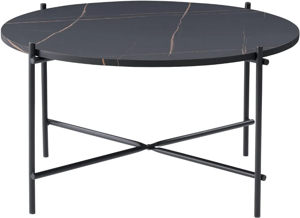 Ayla Black Marble Coffee Table