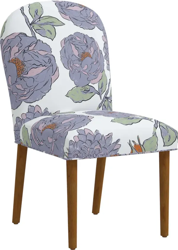 Dillan Periwinkle Floral Dining Chair - Skyline Furniture