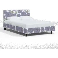 Brianna Periwinkle Floral Twin Platform Bed - Skyline Furniture