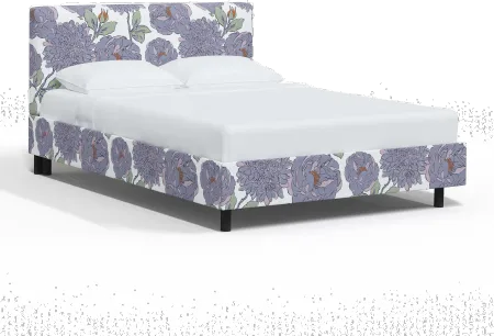 Brianna Periwinkle Floral Queen Platform Bed - Skyline Furniture