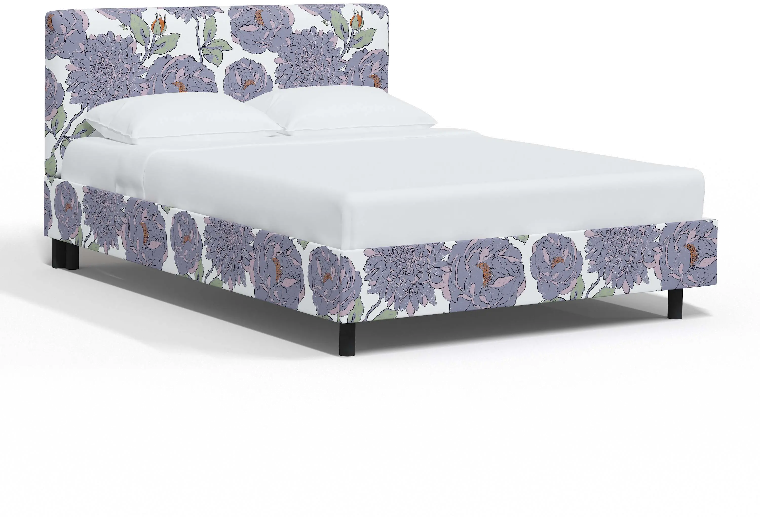 Brianna Periwinkle Floral King Platform Bed - Skyline Furniture