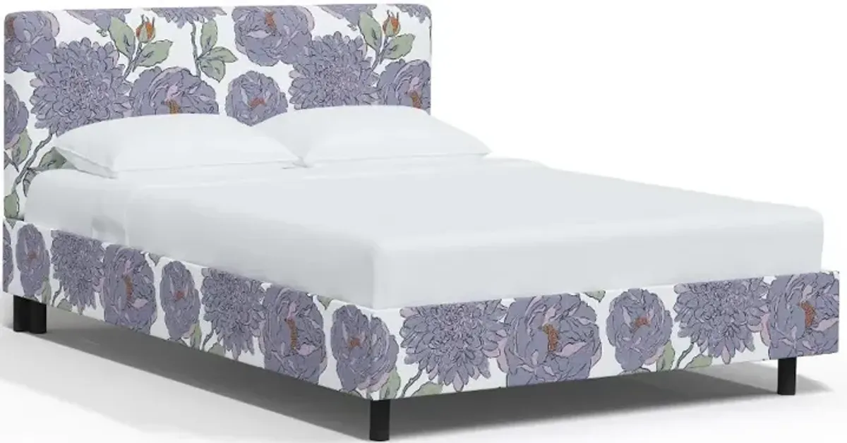 Brianna Periwinkle Floral California King Platform Bed - Skyline...