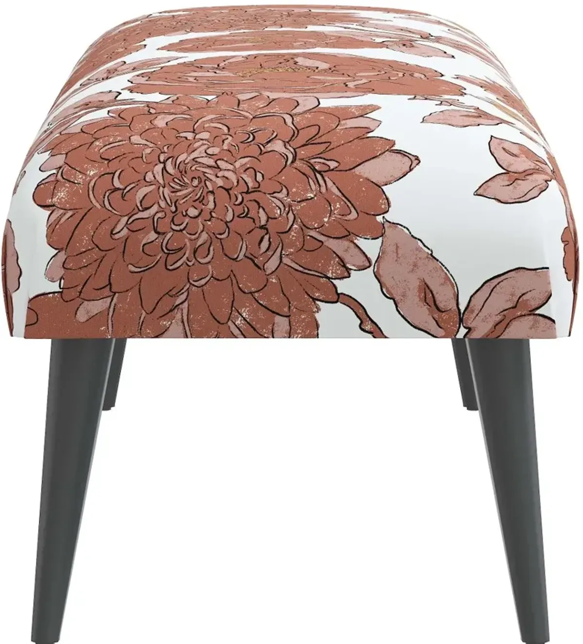 Bridget Pink Floral Bench - Skyline Furniture