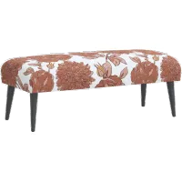 Bridget Pink Floral Bench - Skyline Furniture