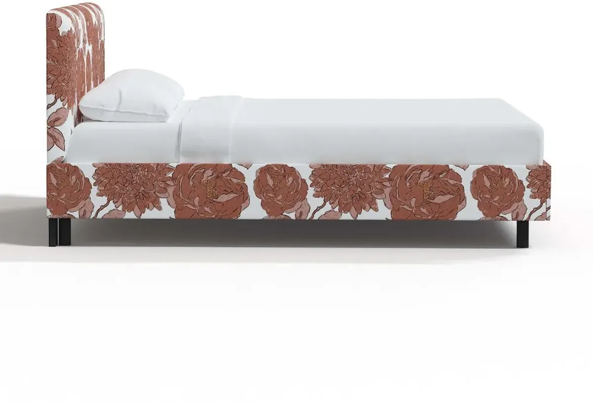 Brianna Pink Floral Twin Platform Bed - Skyline Furniture