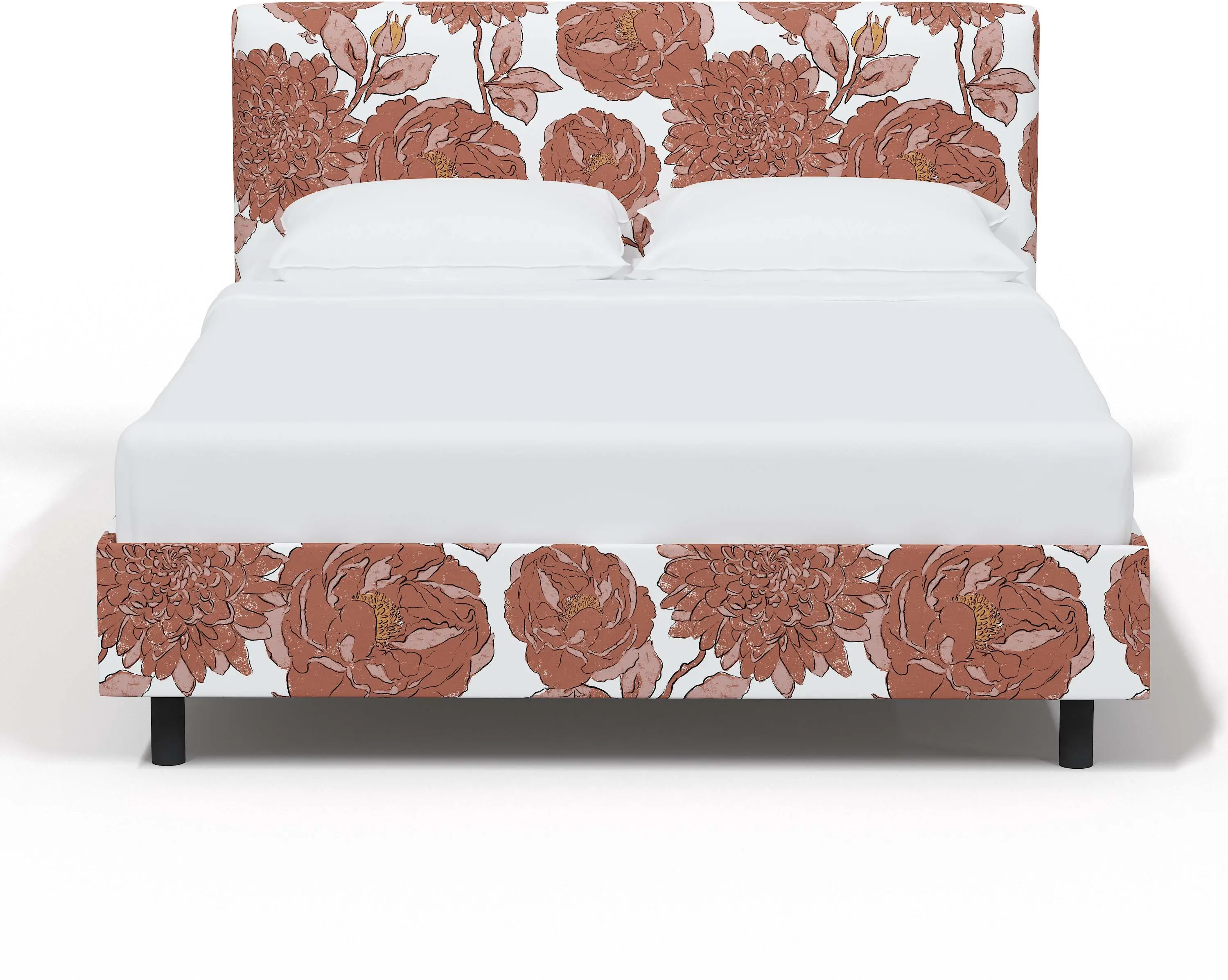 Brianna Pink Floral Full Platform Bed - Skyline Furniture