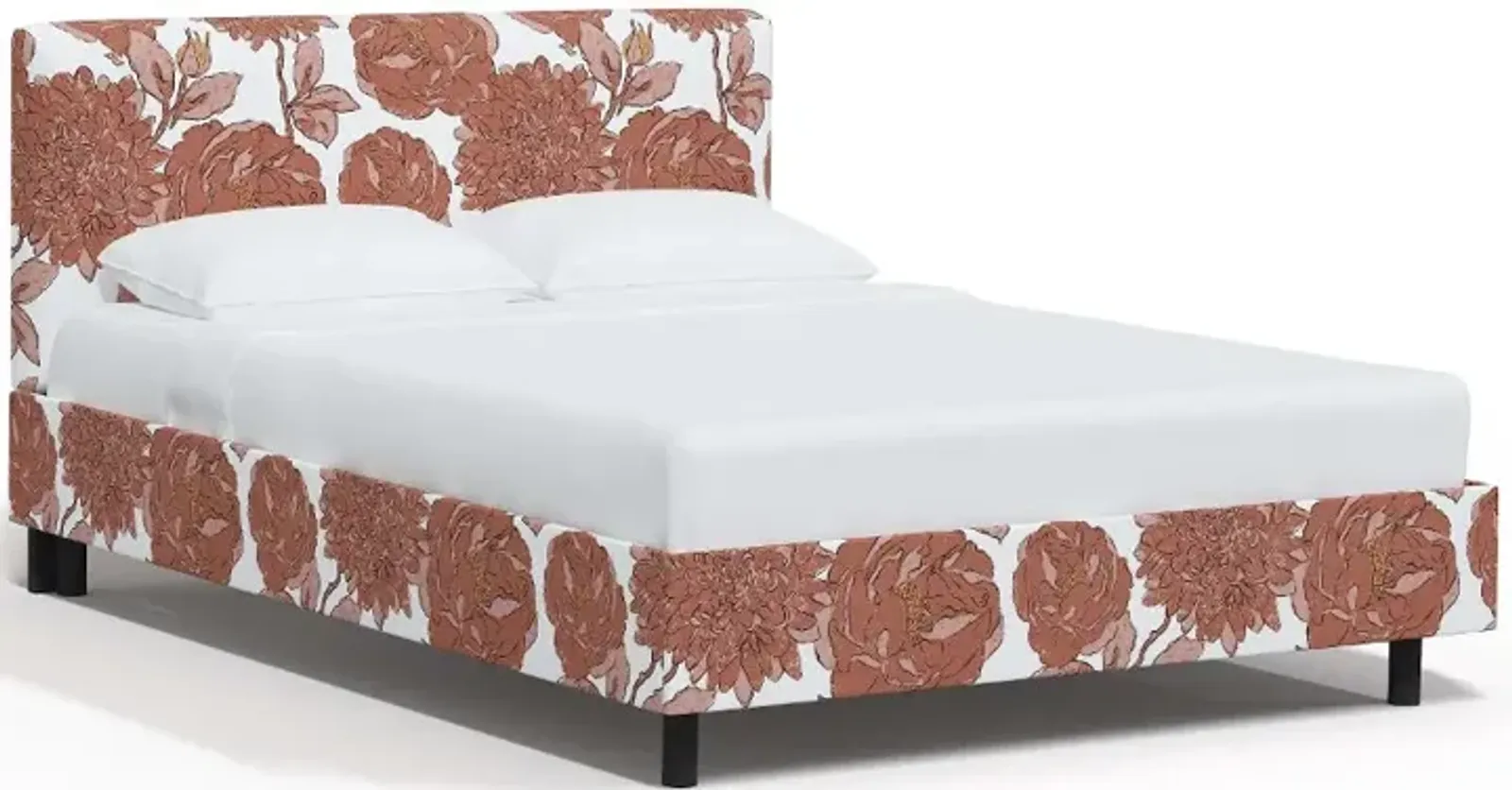 Brianna Pink Floral Full Platform Bed - Skyline Furniture