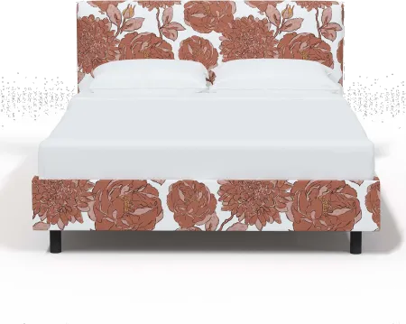 Brianna Pink Floral California King Platform Bed - Skyline Furniture