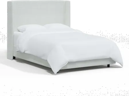 Sasha Boucl Ivory Curved Wingback King Bed - Skyline Furniture