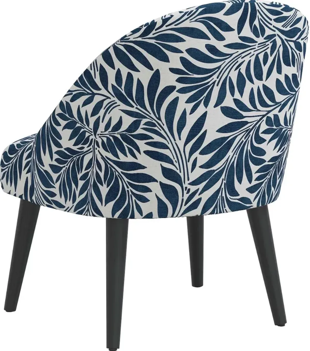 Connie Navy Vine Print Accent Chair - Skyline Furniture