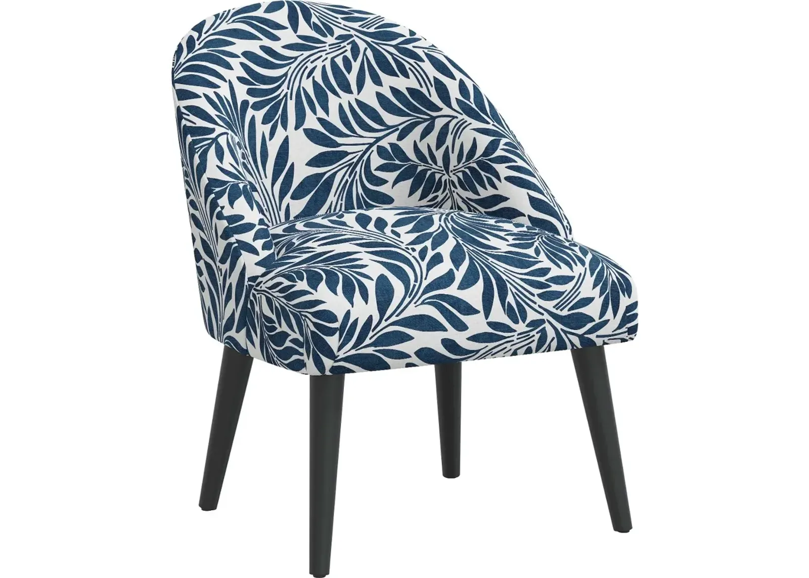 Connie Navy Vine Print Accent Chair - Skyline Furniture