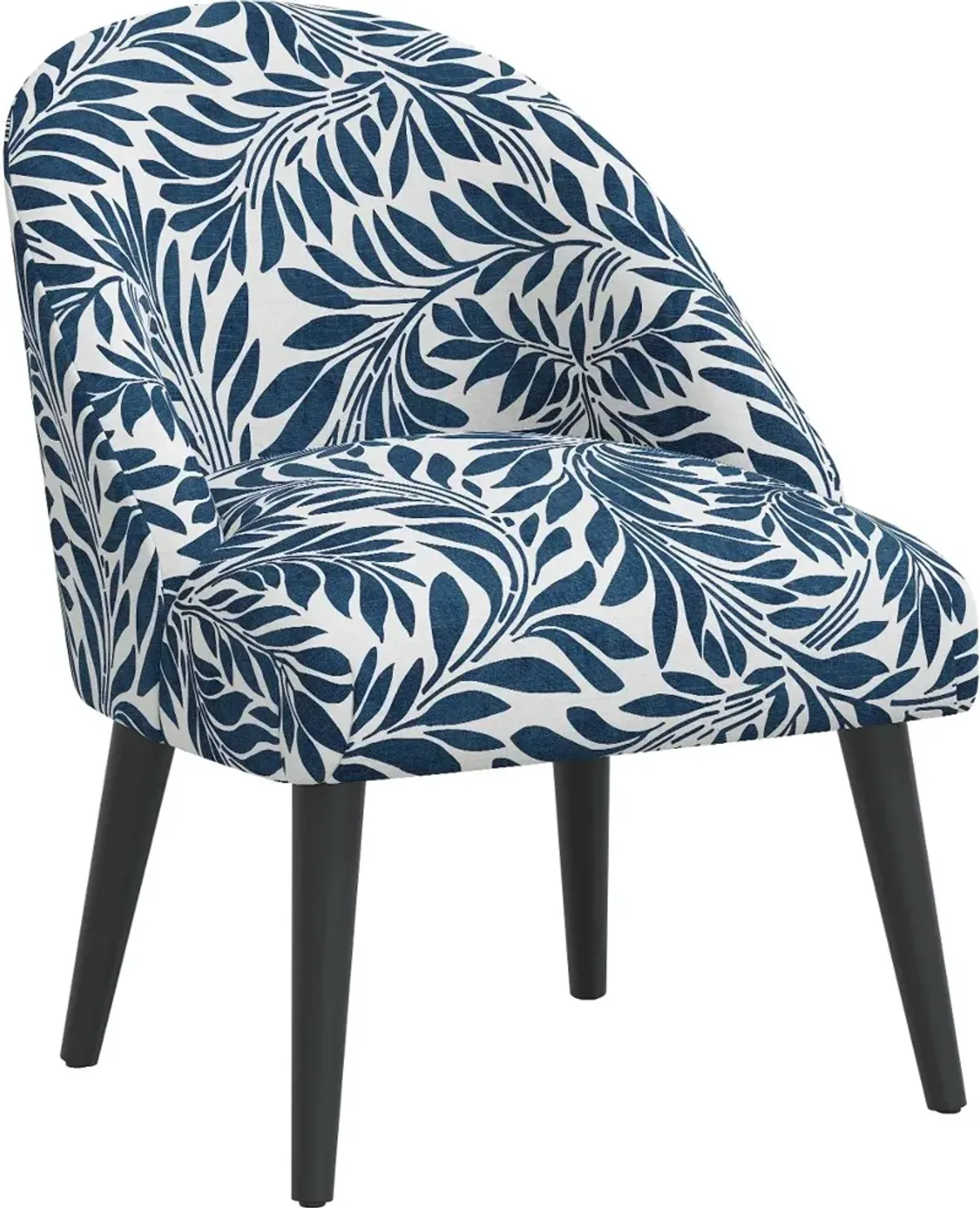 Connie Navy Vine Print Accent Chair - Skyline Furniture