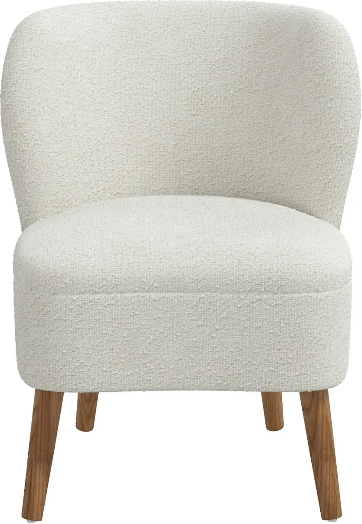 Chrissy Boucle Ivory Accent Chair - Skyline Furniture