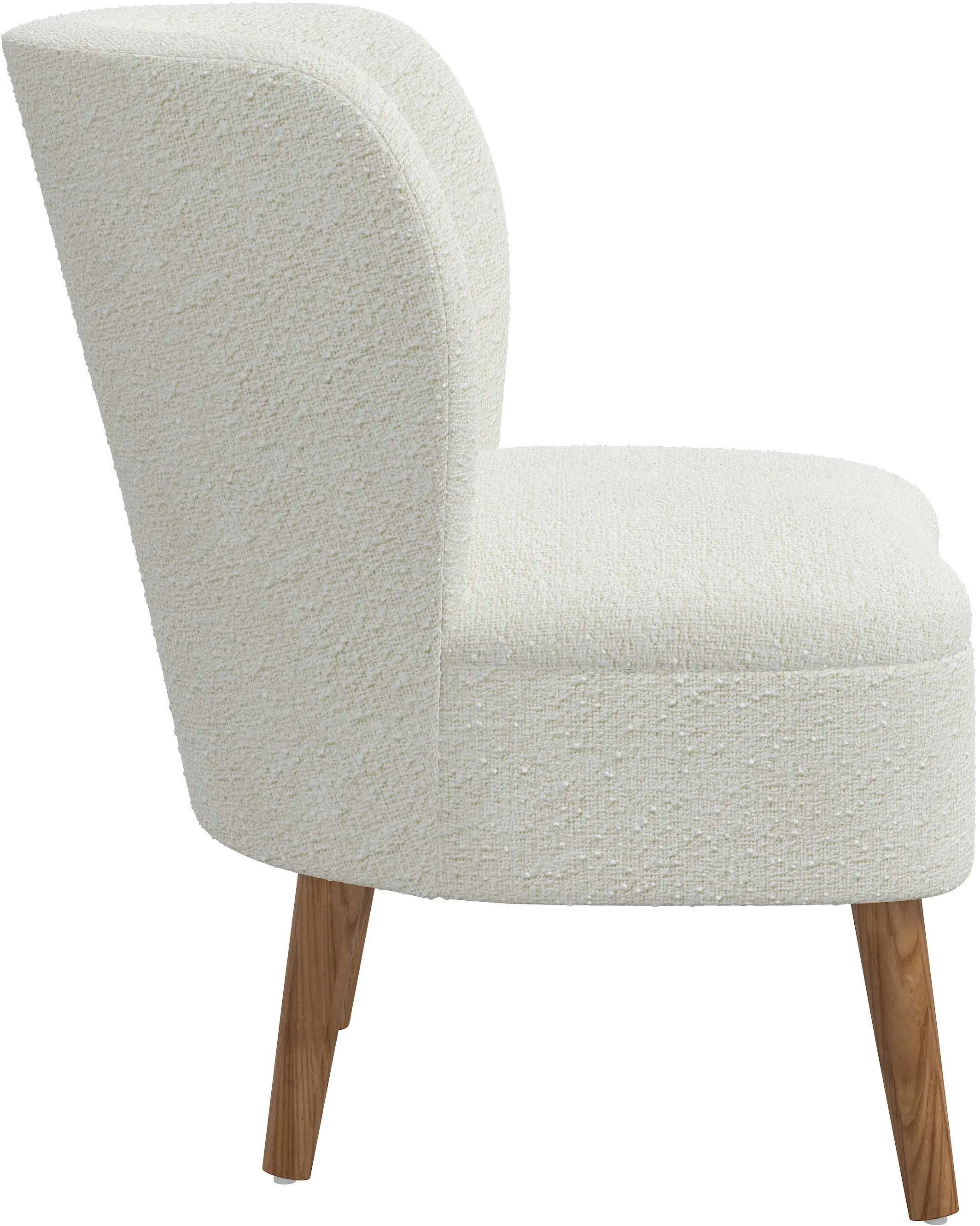 Chrissy Boucle Ivory Accent Chair - Skyline Furniture