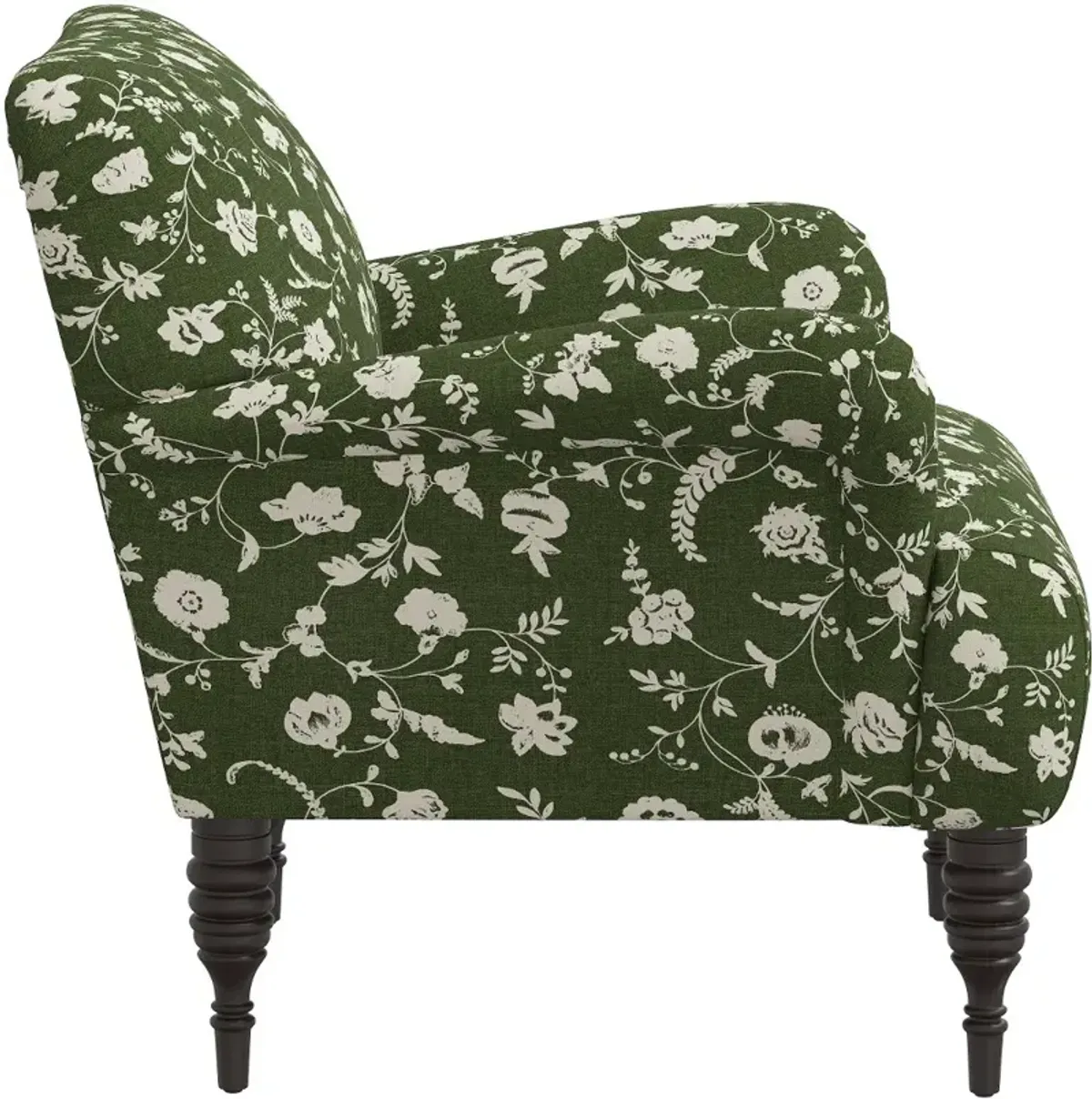Eliza Olive Green Floral Accent Chair - Skyline Furniture