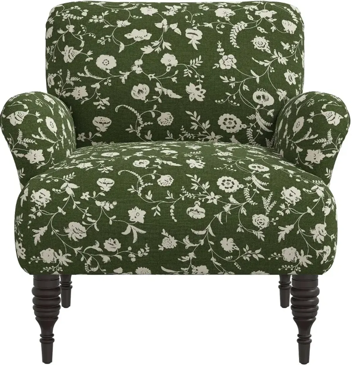 Eliza Olive Green Floral Accent Chair - Skyline Furniture