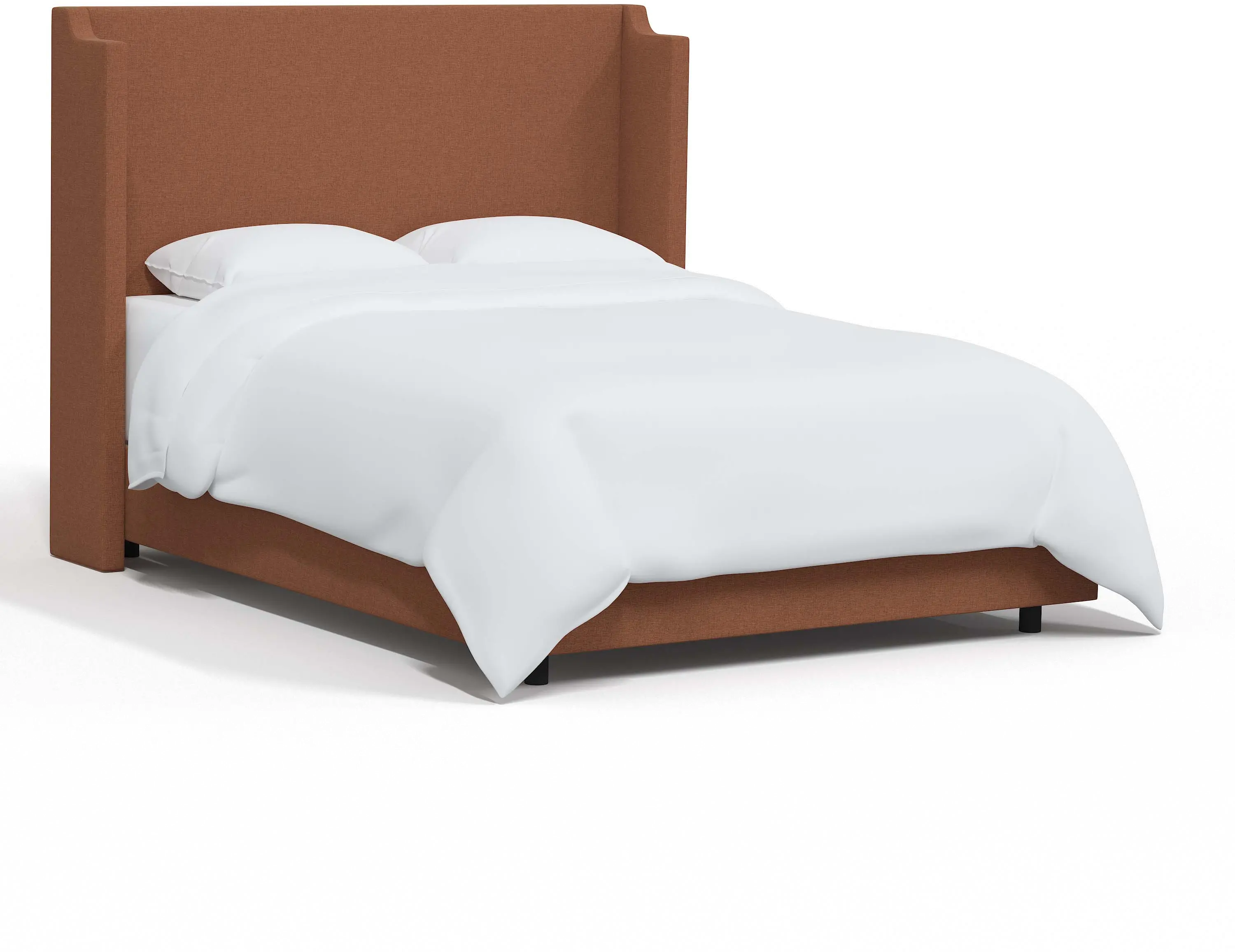 Hattie Terracotta Notched Wingback Twin Bed - Skyline Furniture
