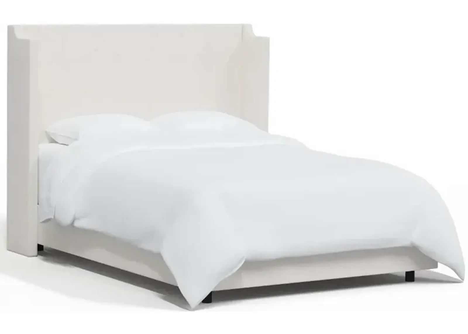 Hattie White Notched Wingback Twin Bed - Skyline Furniture