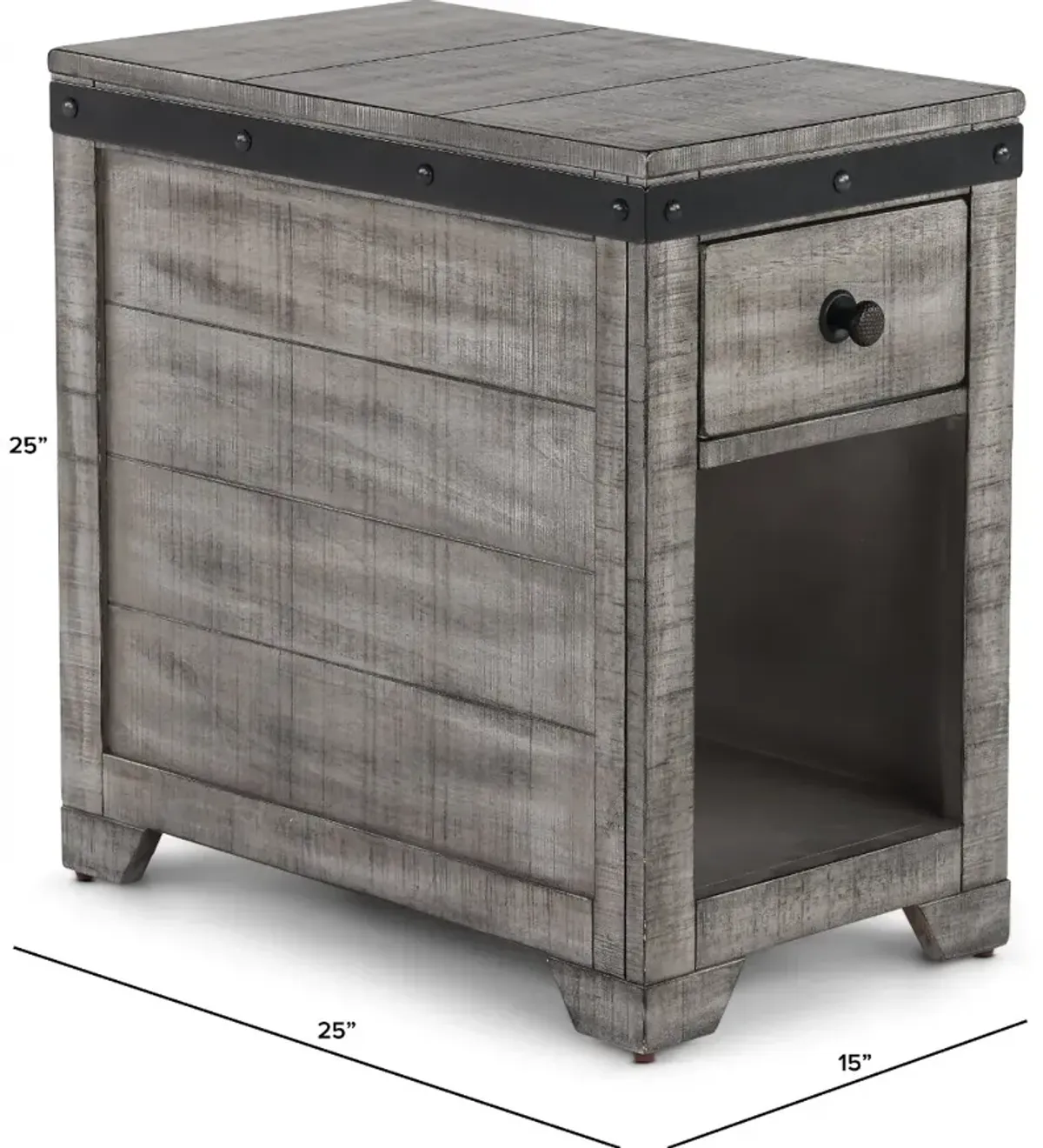 Avalon Alpine Gray Side Table