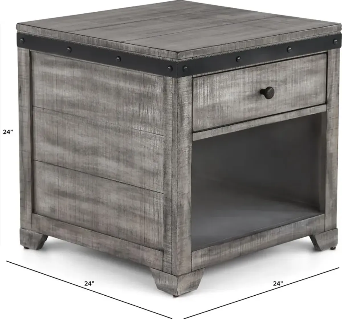 Avalon Alpine Gray End Table