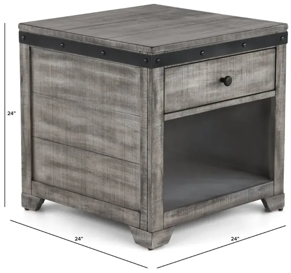 Avalon Gray End Table