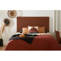 Balka Brown Leather Queen Headboard - South Shore