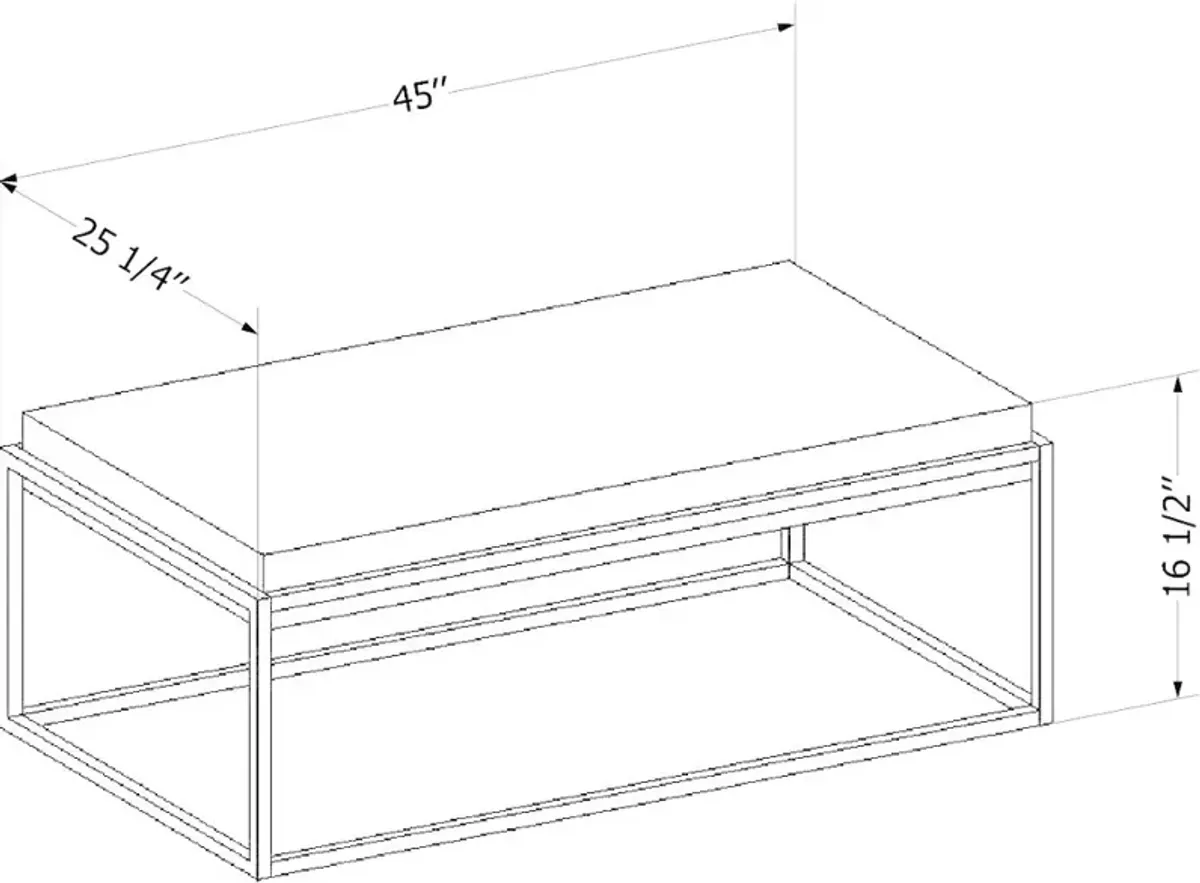 Mezzy Brown Coffee Table - South Shore