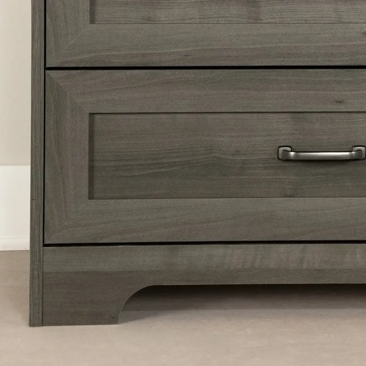 Prairie Gray 2-Drawer Nightstand - South Shore