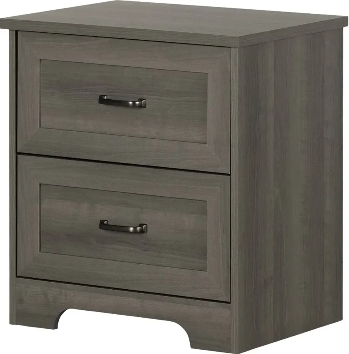 Prairie Gray 2-Drawer Nightstand - South Shore