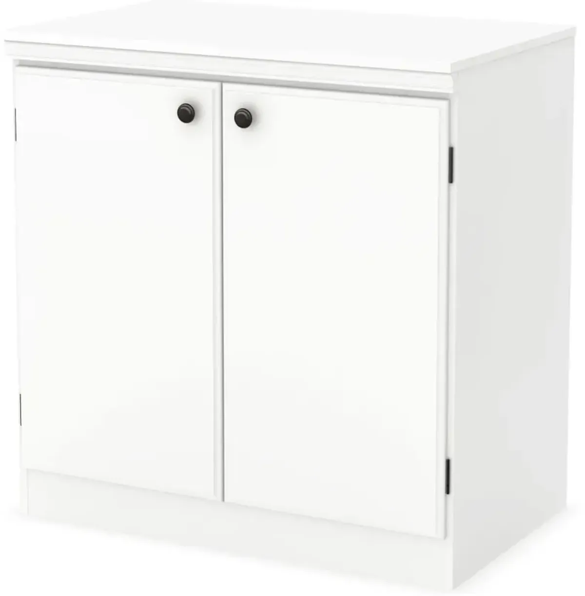 Morgan White Small 2-Door Storage Cabinet - South Shore