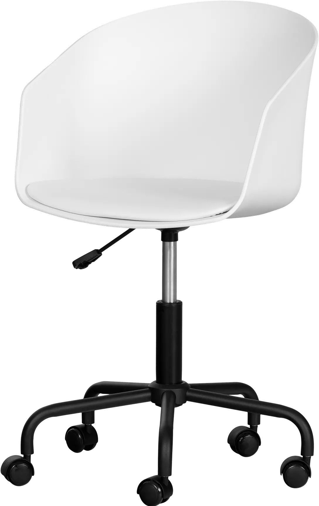 Flam White and Black Swivel Chair - South Shore