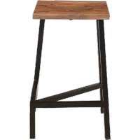 Hill Crest Wood and Iron Counter Height Stool, Set of 2
